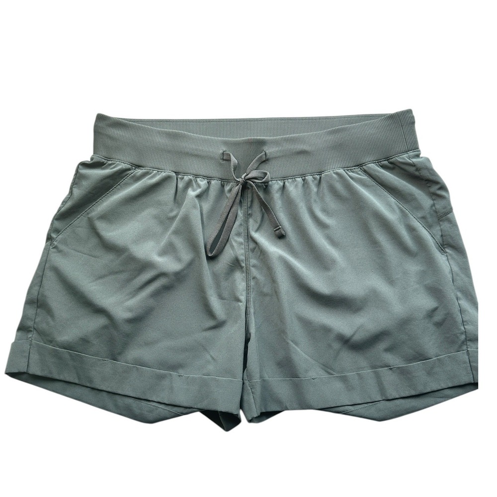 Zella Green Athletic Lounge Running Shorts Stretch Activewear Women Medium - Picture 6 of 12